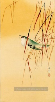  bird - Songbird dans les anches Ohara KOSON Shin Hanga